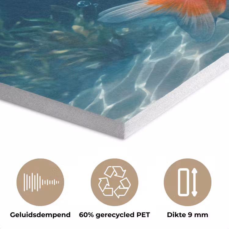 Mens - Onderwater - Vis - Modern - Blauw PET vilt klein -closeup_NL