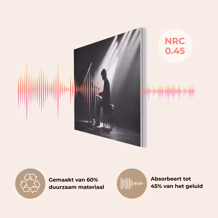 Persoon - Piano - Muziek - Zwart-wit - Podium PET vilt klein -USP_NL