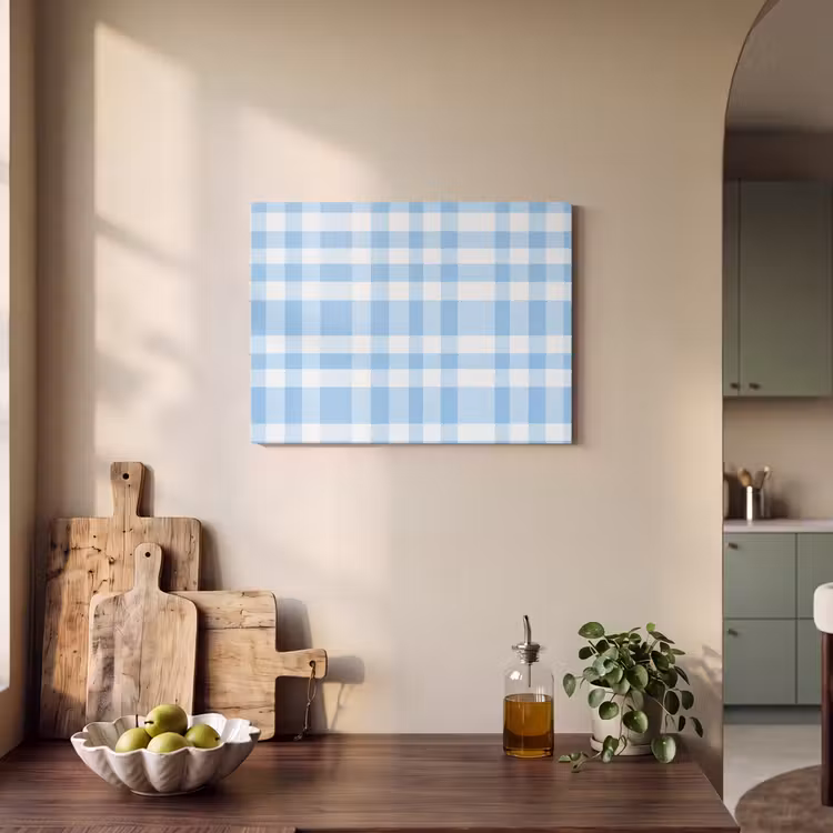 Ruit - Patroon - Blauw PET vilt klein 837 -sfeer2