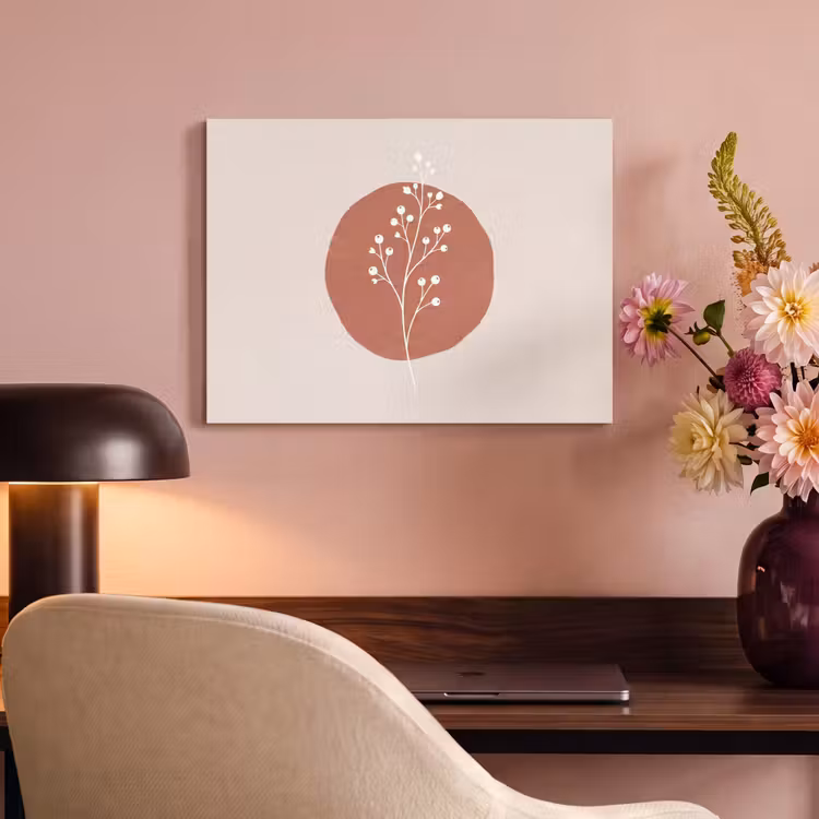 Plant - Tak - Abstract - Modern - Wit PET vilt klein -sfeer3