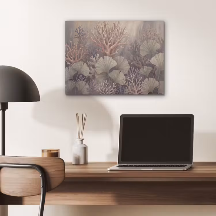 Plant - Bladeren - Zee - Illustratie - Groen PET vilt klein -sfeer5