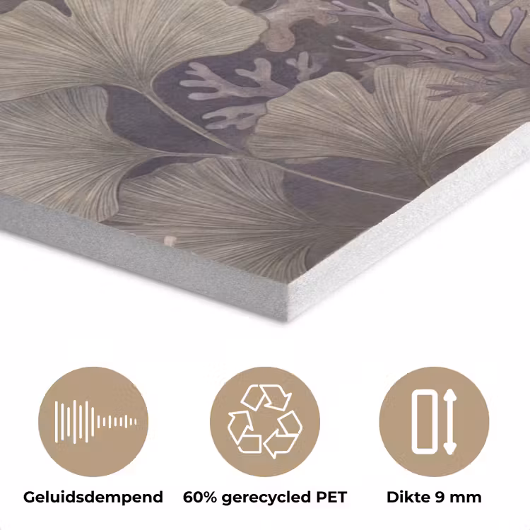 Plant - Bladeren - Zee - Illustratie - Groen PET vilt klein -closeup_NL