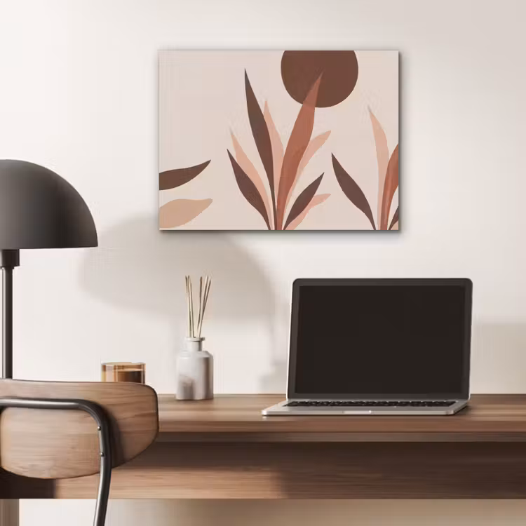Planten - Abstract - Natuur - Bruin PET vilt klein -sfeer5