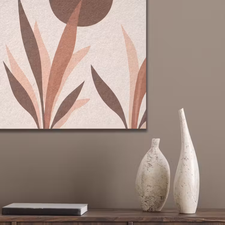 Planten - Abstract - Natuur - Bruin PET vilt klein -sfeer6_closeup