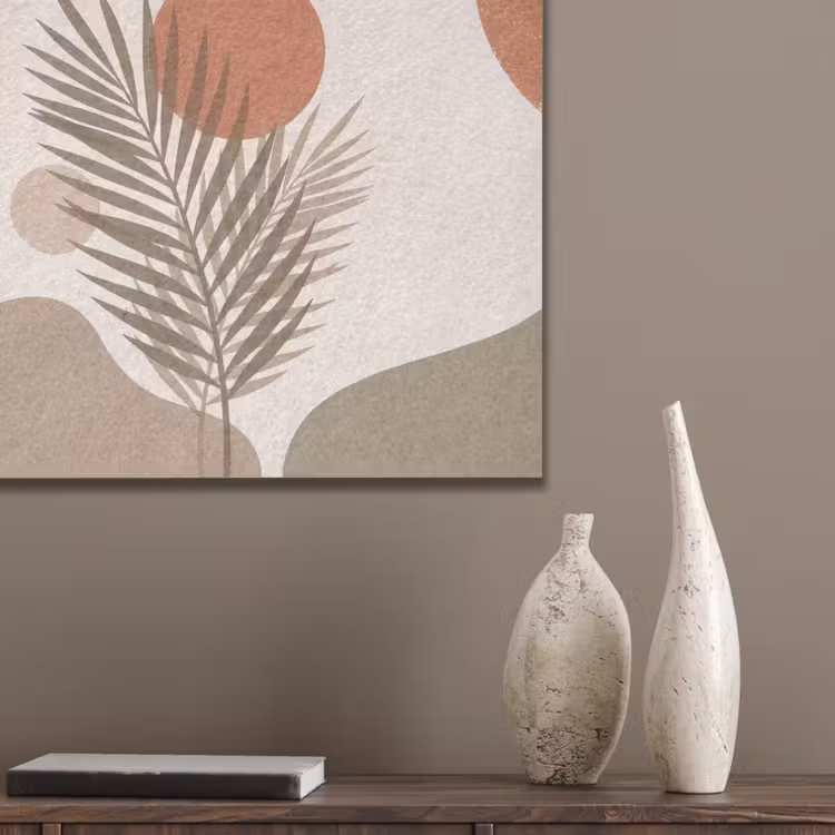 Planten - Bladeren - Abstract - Modern - Beige PET vilt klein -sfeer6_closeup