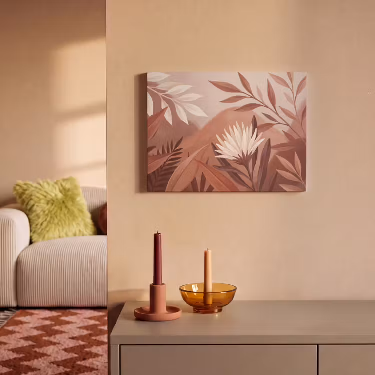 Planten - Bladeren - Botanisch - Modern - Bruin PET vilt klein -sfeer1