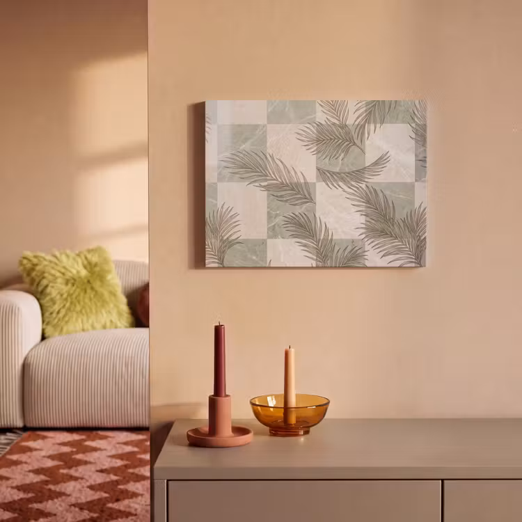 Planten - Bladeren - Marmer - Modern - Groen PET vilt klein -sfeer1