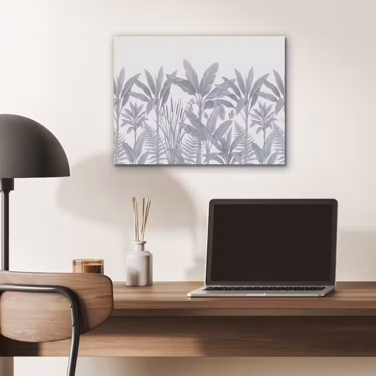 Planten - Bladeren - Natuur - Grijs PET vilt klein -sfeer5