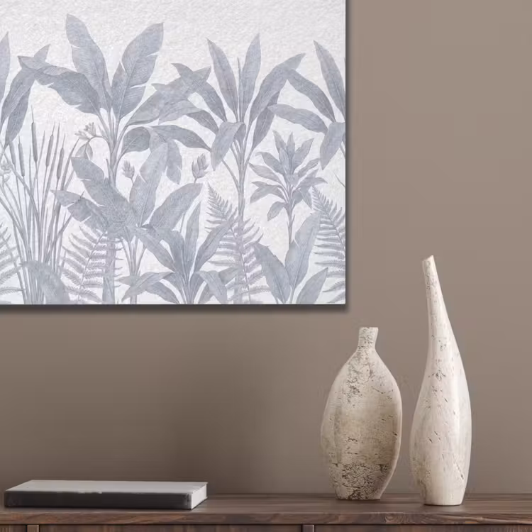Planten - Bladeren - Natuur - Grijs PET vilt klein -sfeer6_closeup