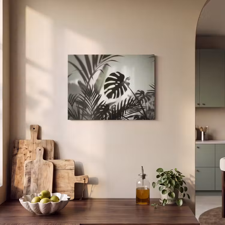 Planten - Bladeren - Natuur - Minimalistisch - Groen PET vilt klein -sfeer2