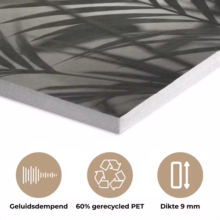 Planten - Bladeren - Natuur - Minimalistisch - Groen PET vilt klein -closeup_NL