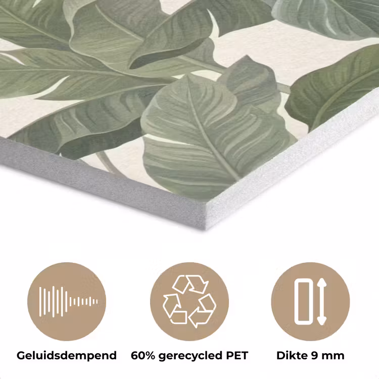 Planten - Bladeren - Tropisch - Groen PET vilt klein -closeup_NL