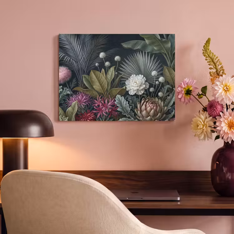 Planten - Tropisch - Botanisch - Donker - Groen PET vilt klein -sfeer3