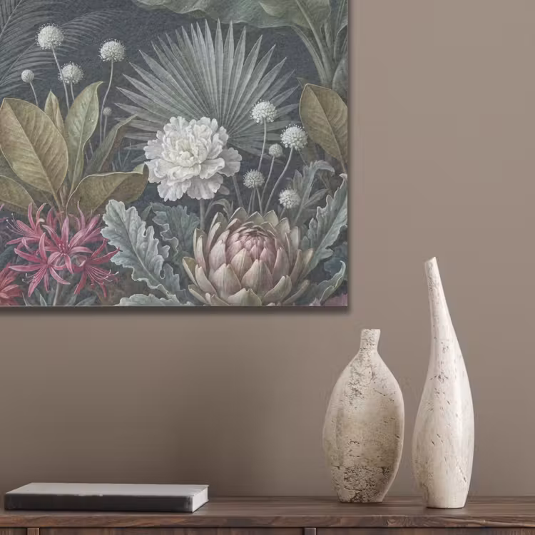 Planten - Tropisch - Botanisch - Donker - Groen PET vilt klein -sfeer6_closeup