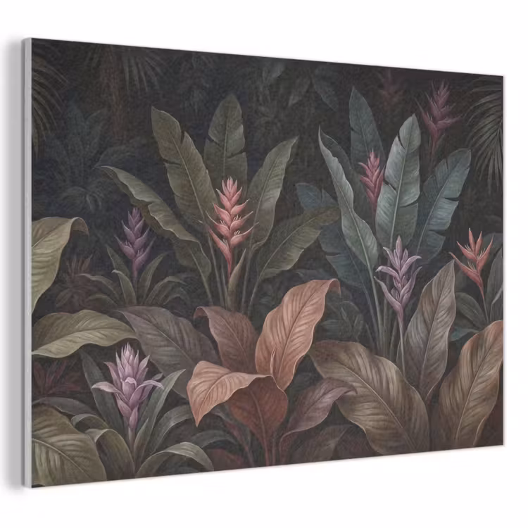 Planten - Tropisch - Jungle - Donker - Natuur PET vilt klein -3d