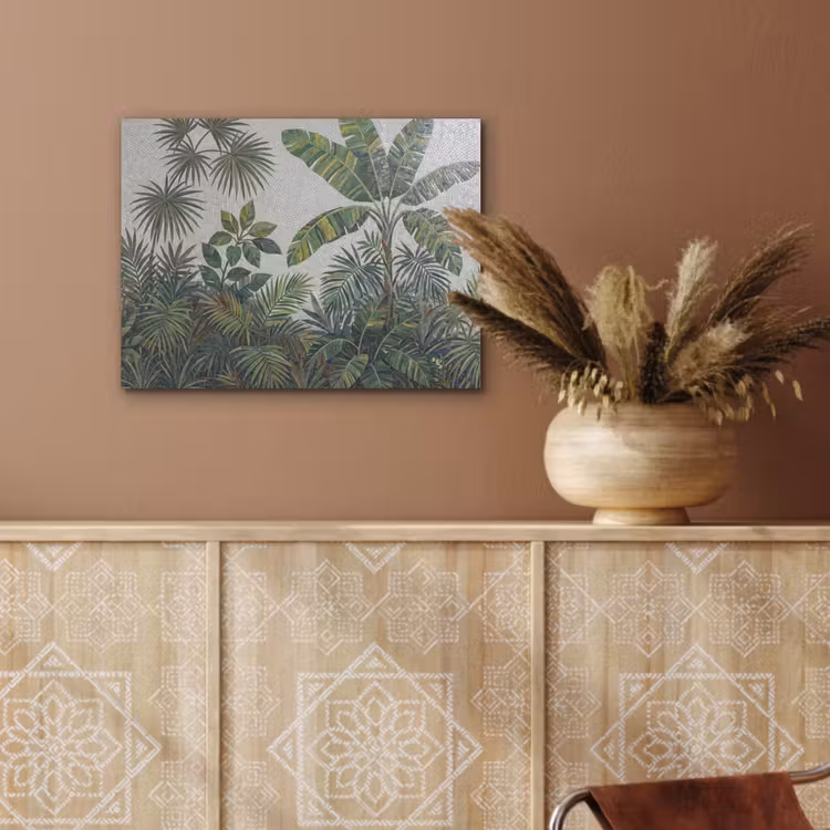 Planten - Tropisch - Mozaïek - Groen - Natuur PET vilt klein -sfeer4