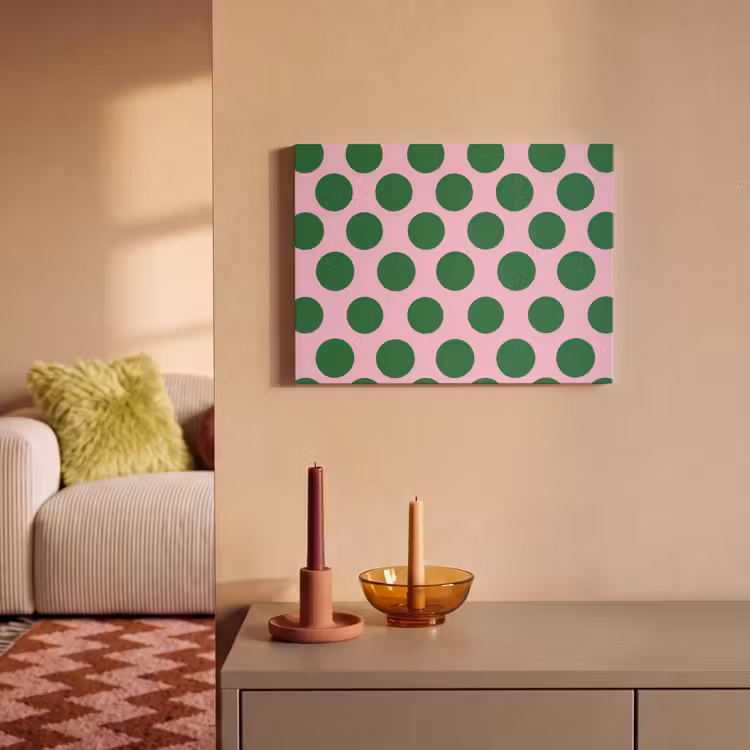 Polkadots - Patroon - Groen PET vilt klein 837 -sfeer1