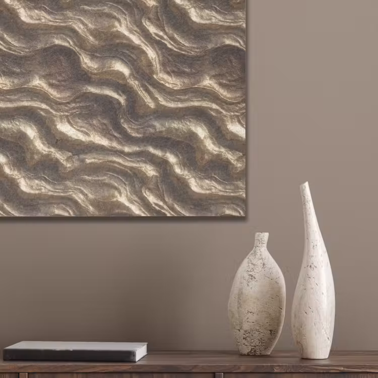 Reliëf - Golven - Abstract - Bronsgoud PET vilt klein 837 -sfeer6_closeup