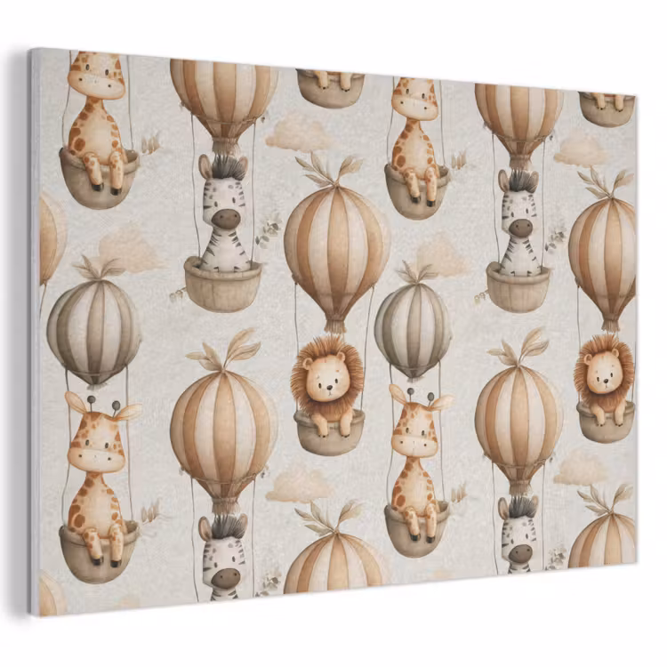 Safari - Luchtballonen - Taupe PET vilt klein 837 -3d