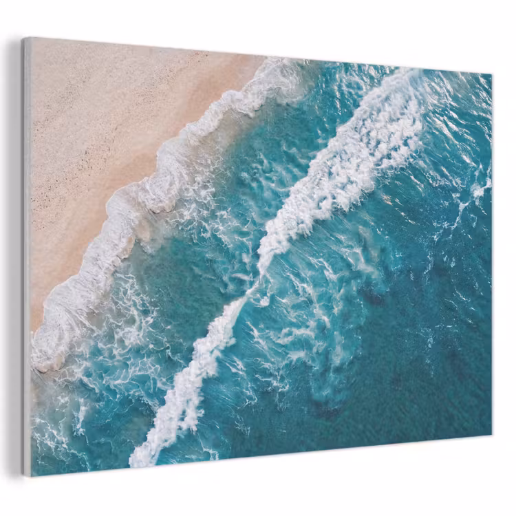 Zee - Strand - Golven - Natuur - Blauw PET vilt klein -3d