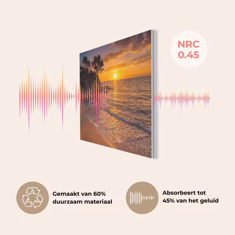 Zee - Kust - Zonsondergang - Natuur - Oranje PET vilt klein -USP_NL