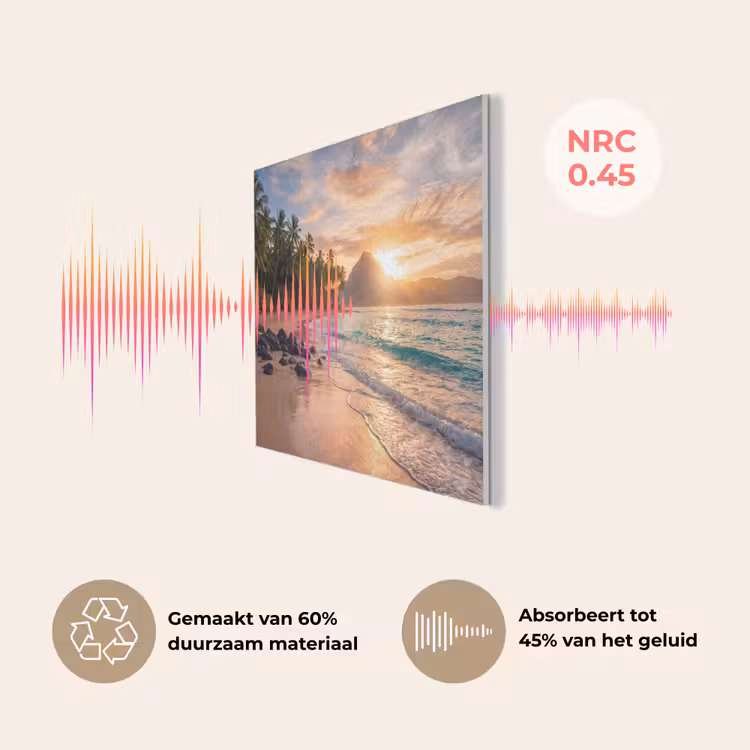 Zee - Berg - Landschap - Tropisch - Goud PET vilt klein -USP_NL