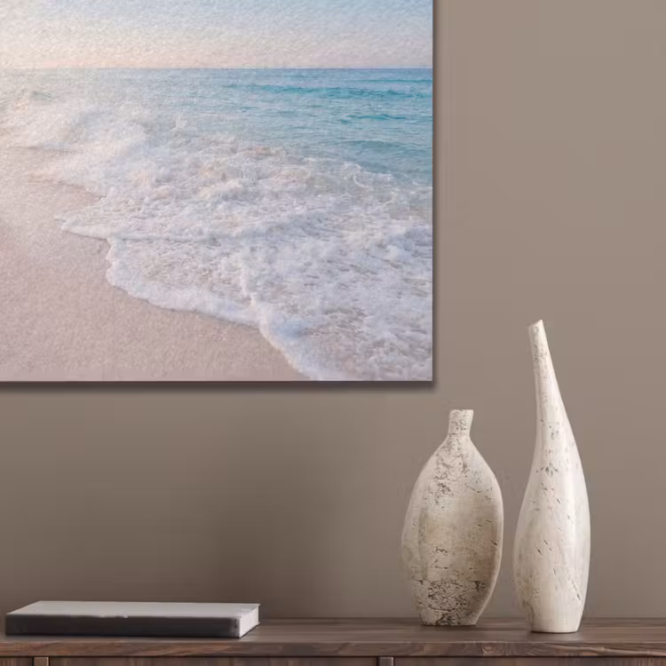 Zee - Golven - Strand - Natuur - Wit PET vilt klein -sfeer6_closeup
