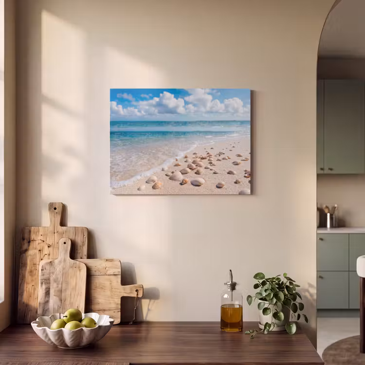 Schelpen - Strand - Natuur - Beige PET vilt klein -sfeer2