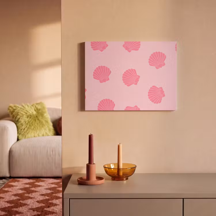 Schelp - Patroon - Zee - Modern - Roze PET vilt klein -sfeer1