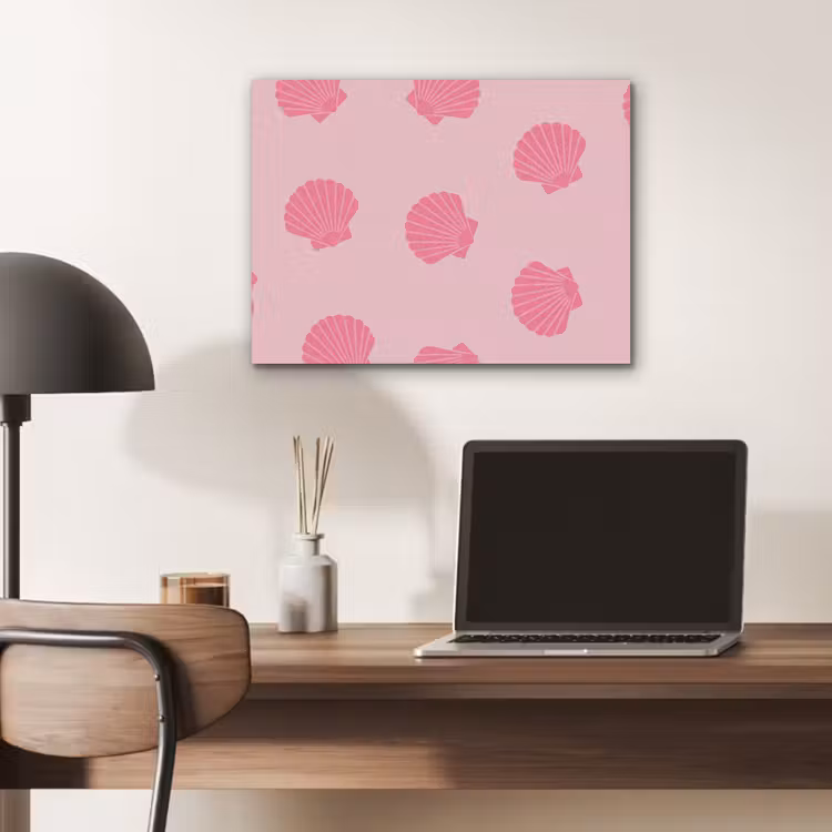 Schelp - Patroon - Zee - Modern - Roze PET vilt klein -sfeer5