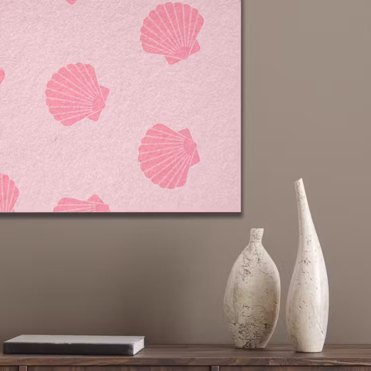Schelp - Patroon - Zee - Modern - Roze PET vilt klein -sfeer6_closeup