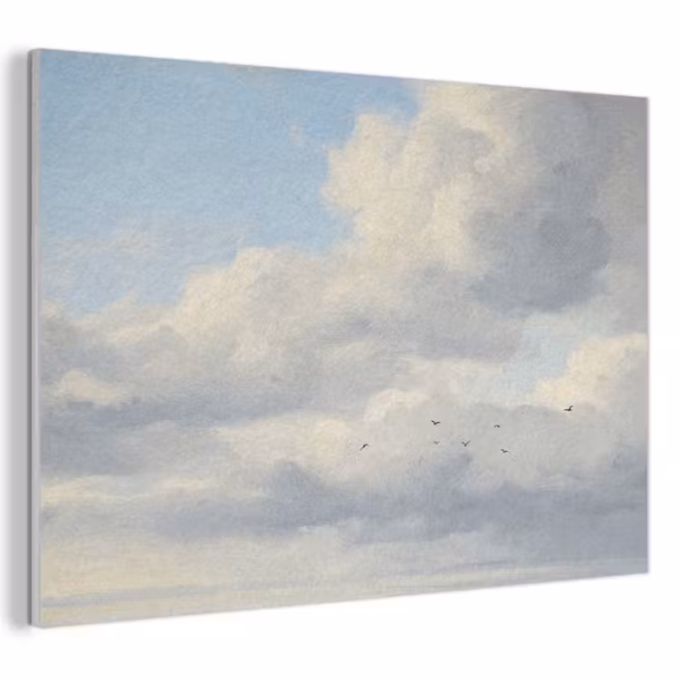 Lucht - Wolken - Natuur - Klassiek - Blauw PET vilt klein -3d