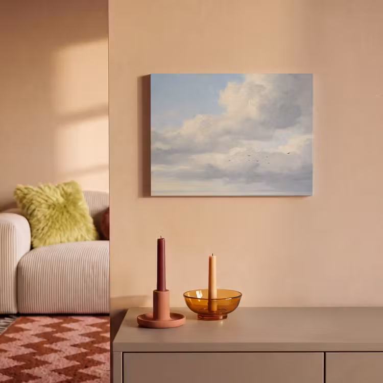 Lucht - Wolken - Natuur - Klassiek - Blauw PET vilt klein -sfeer1