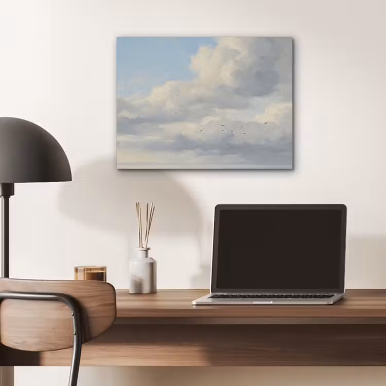Lucht - Wolken - Natuur - Klassiek - Blauw PET vilt klein -sfeer5