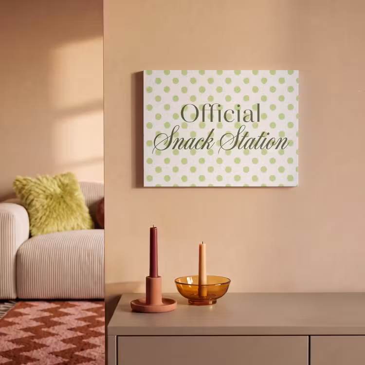 Snack Station - Groen - Stippen PET vilt klein -sfeer1
