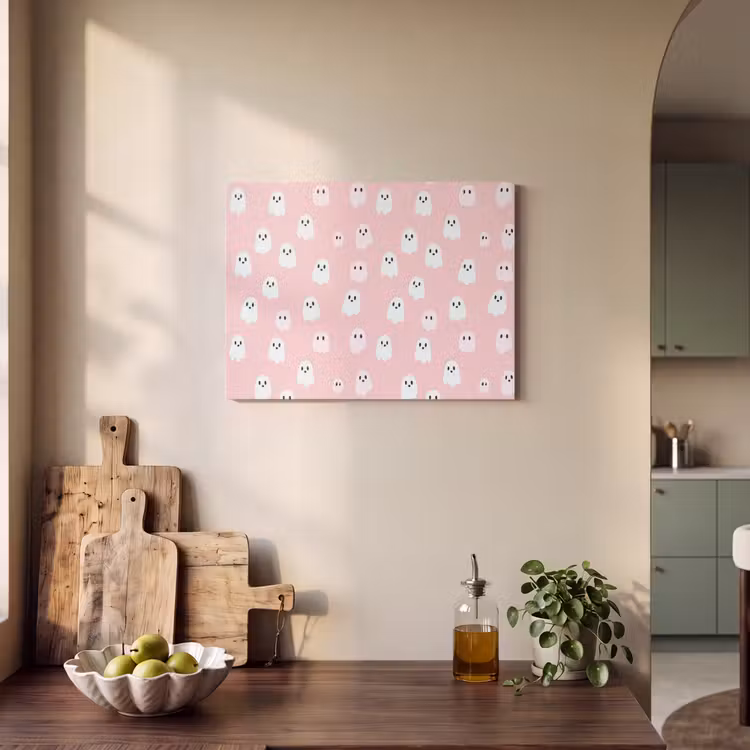 Spookjes - Patroon - Roze PET vilt klein 837 -sfeer2