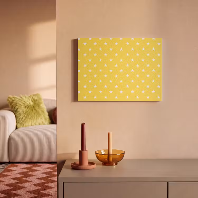 Sterren - Patroon - Minimalistisch - Geel PET vilt klein 837 -sfeer1