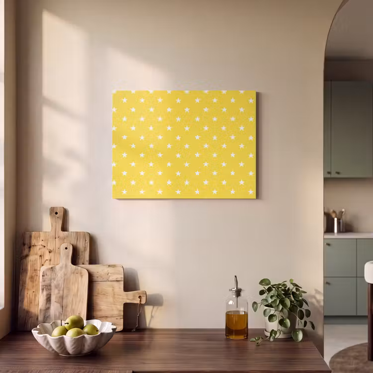 Sterren - Patroon - Minimalistisch - Geel PET vilt klein 837 -sfeer2