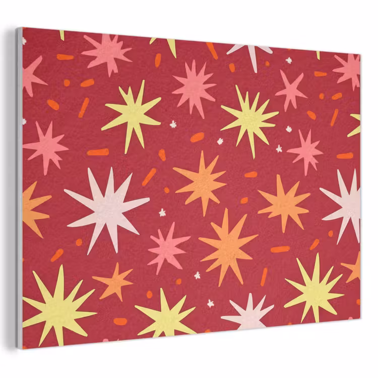 Sterren - Speels - Rood PET vilt klein 837 -3d