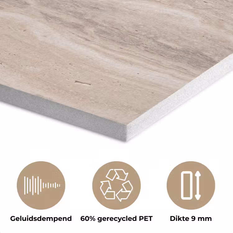 Steen - Patroon - Textuur - Natuurlijk - Beige PET vilt klein -closeup_NL