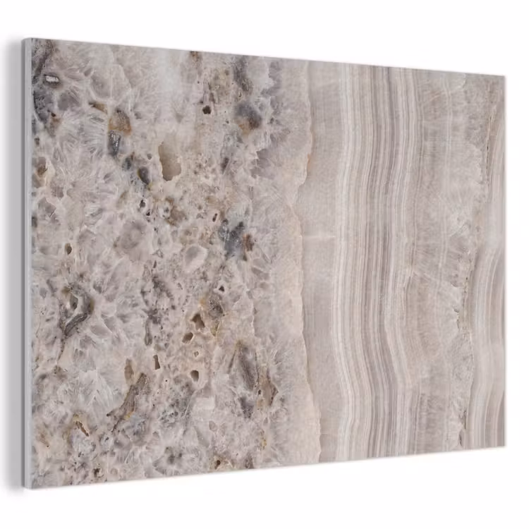 Steen - Textuur - Abstract - Beige - Wit PET vilt klein -3d