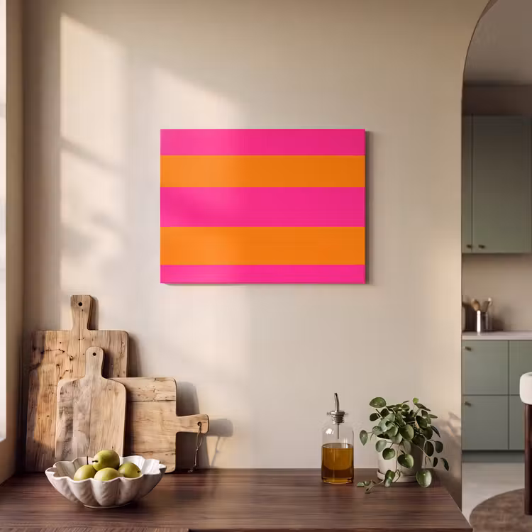 Strepen - Horizontaal - Roze PET vilt klein 837 -sfeer2