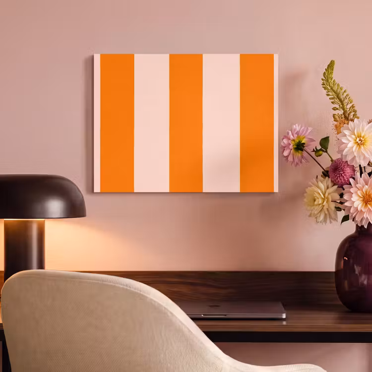 Strepen - Modern - Oranje PET vilt klein 837 -sfeer3