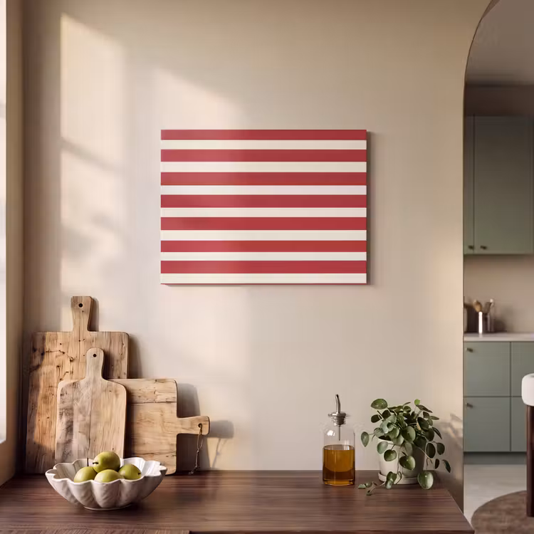 Strepen - Patroon - Rood PET vilt klein 837 -sfeer2