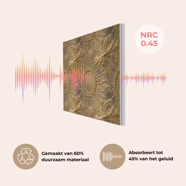 Zon - Reliëf - Antiek - Goud PET vilt klein 837 -USP_NL