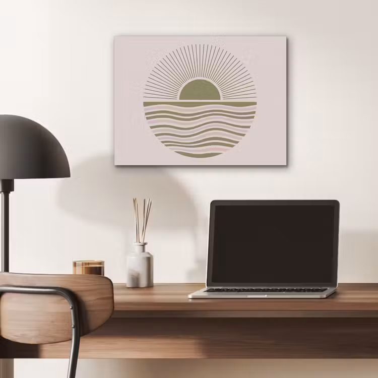 Zon - Zee - Abstract - Modern - Roze PET vilt klein -sfeer5