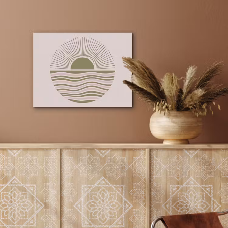 Zon - Zee - Abstract - Modern - Roze PET vilt klein -sfeer4