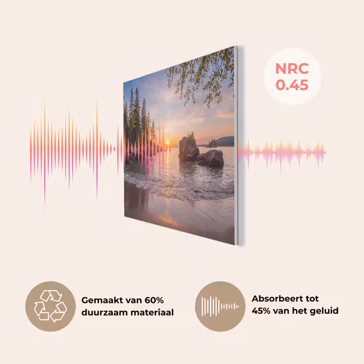 Zonsondergang - Kust - Water - Natuur - Oranje PET vilt klein -USP_NL