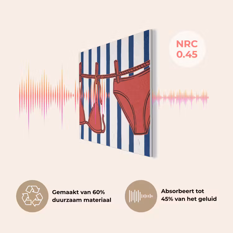 Badkleding - Waslijn - Zomer - Illustratie - Rood PET vilt klein -USP_NL