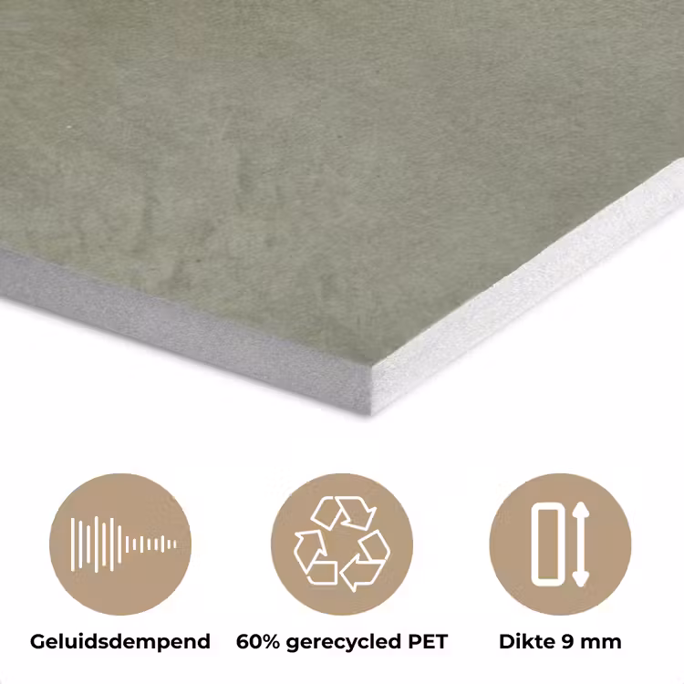 Textuur - Betonlook - Achtergrond - Modern - Groen PET vilt klein -closeup_NL